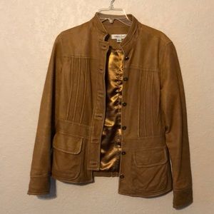 Coldwater creek Size 4 Camel Leather Jacket